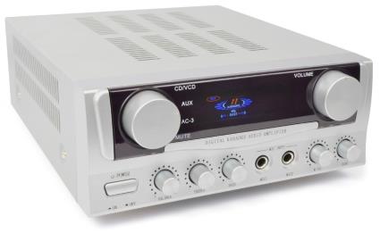 Amplificador de Karaoke c/ Display 2x 50W RMS (Cinza) - 