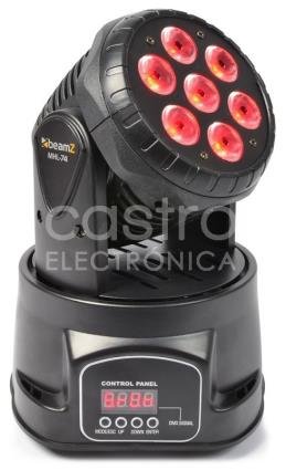 Moving Head LED Wash RGBW 7x 10W DMX (MHL74) - 