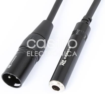 Cabo Adaptador Canon Macho - Jack 6,35mm Femea (15cm) - X