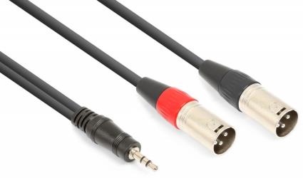 Cabo 2x Canon Macho - Jack 3,5mm Macho Stéreo (1,5 mts) - 