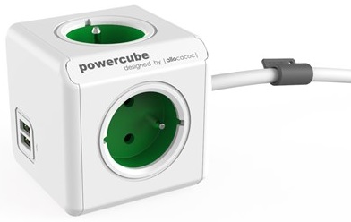 Tomada  4x 16A 2x USB (EXTENDED USB) c/ Cabo 1,5 mts - Verde