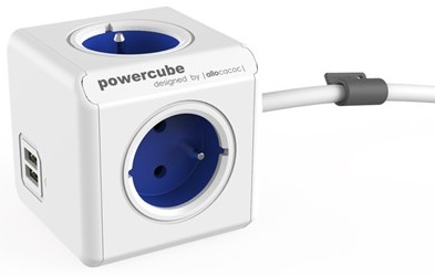 Tomada  4x 16A 2x USB (EXTENDED USB) c/ Cabo 1,5 mts - Azul