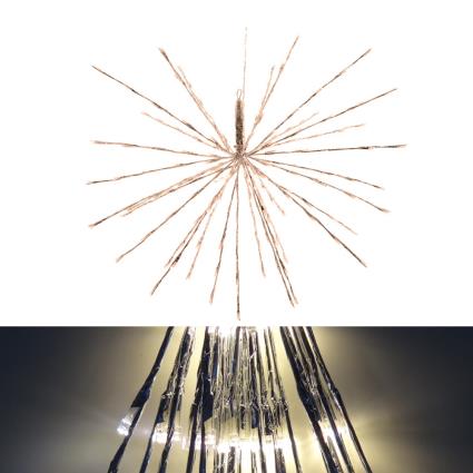 FIGURA LED COM PONTAS COM EFEITO CASCATA + INTERMITENTE AO MESMO TEMPO BRANCO QUENTE IP44