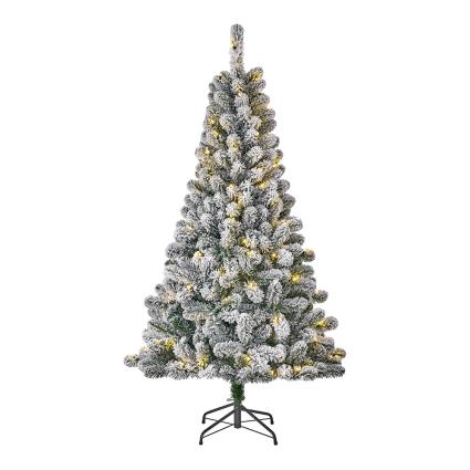 ARVORE DE NATAL COM 80 LEDS EFEITO NEVE 266 RAMOS 155CM