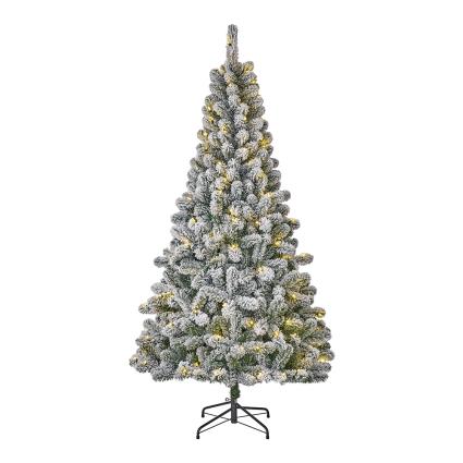 ARVORE DE NATAL COM 120 LEDS EFEITO NEVE 398 RAMOS 185CM