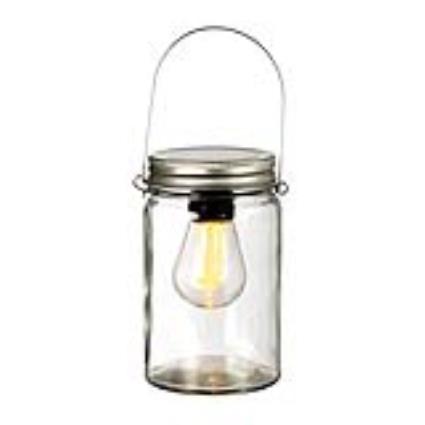 FRASCO COM LÂMPADA LED BRANCO QUENTE FUNCIONA A PILHAS 14X8,5CM