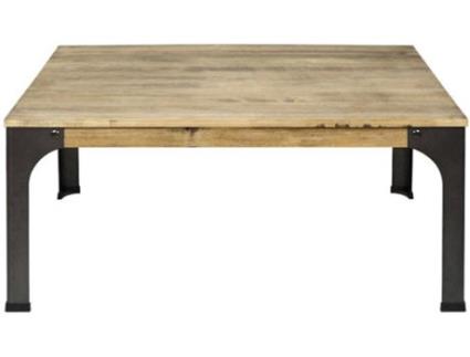 Mesa de Centro  Bristol (Castanho - 70 x70 x46 cm - Madeira e Metal)
