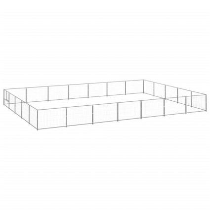 Canil para cães 35 m² aço prateado