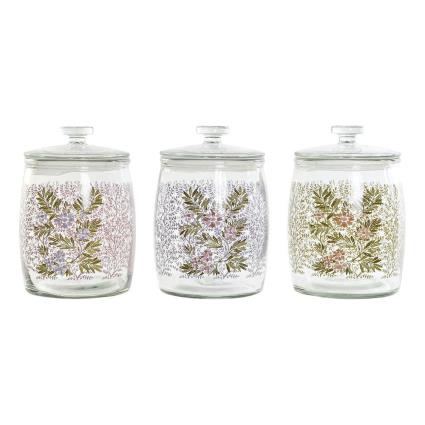 Linha branca - Bote DKD Home Decor Cristal Polietileno Bloemen Shabby Chic (17 x 17 x 26 cm) (3 pcs) Bote DKD Home Decor Cristal Polietileno Bloemen Shabby Chic (17 x 17 x 26 cm) (3 pcs)