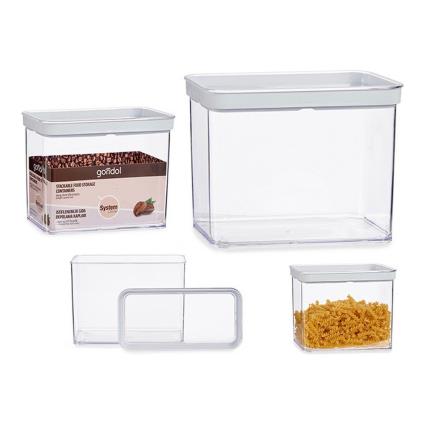 Frasco Transparente Silicone ABS PS 2200 ml (10,5 x 16,1 x 21 cm)