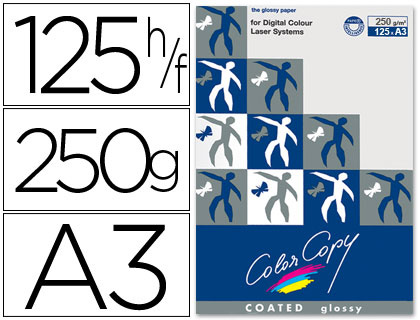 Papel Cópia 250gr A3 Copy Color Glossy 125 Folhas