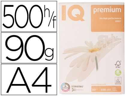 Papel Fotocopia Iq Premium Din A4 90 Gramas (500 Folhas)