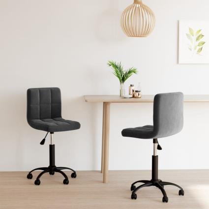 Cadeiras de Jantar Giratórias 2 pcs Veludo Preto