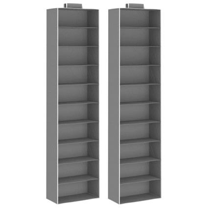 Organizador de Roupeiro  10 Compartimentos (Tecido - 30x15x120 cm - Cinzento)