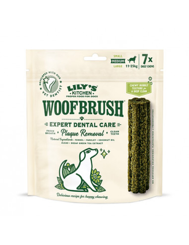 Biscoitos Para Cães | Snack Dentário Woofbrush - Raça Média 154gr