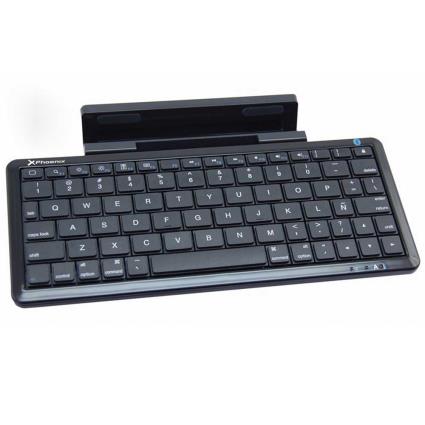 Teclado Sem Fio Key Tablet Multimedia Spanish QWERTY Black