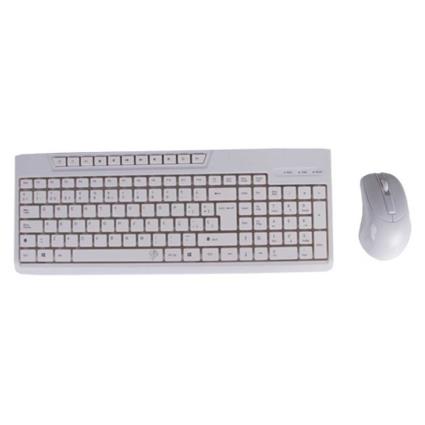 Mouse E Teclado Office Multimedia Bl-1901 Spanish QWERTY White