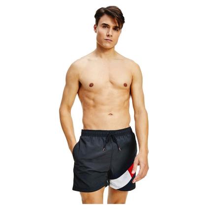 Cor Bloqueada Shorts De Natação De Comprimento Médio Slim Fit XL Black