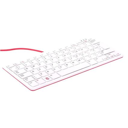 Teclado USB Vermelho/Branco com HUB USB - 