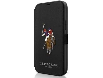 Capa Flip , Embroidery Collection, iPhone 12 Pro Max Â´6.7Â´, Preto, USFLBKP12LPUGFLBK