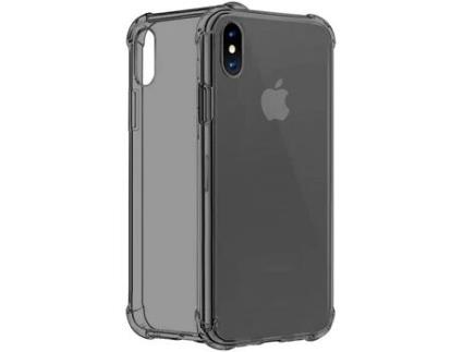 Capa em Silicone , Four Coners, Apple iPhone XS Max, Transparente e Preto, CY120354
