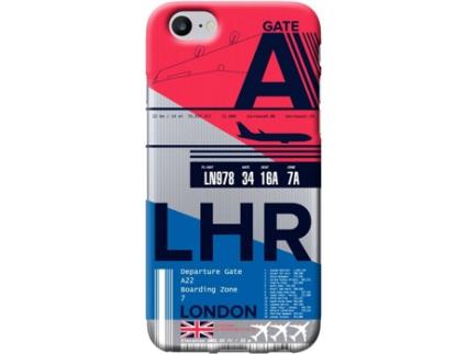 Capa em Silicone , BJ7AIRLHR AirPort LHR London Heathrow, Apple iPhone 7, 8
