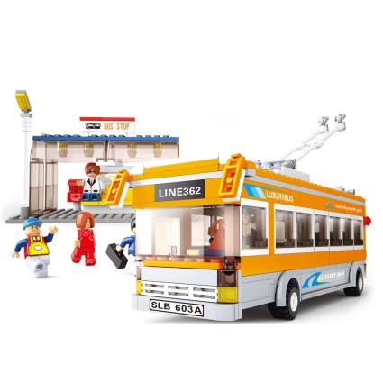 Construção  Town Bus - Autocarro Trolly (Idade Mínima: 6 - 469 Peças)