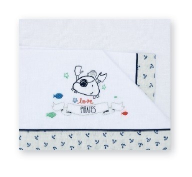 Love Piratas - Jogo cama bebé 50x80cm