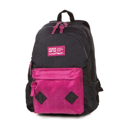 Mochila Escolar  Hippie Rosa Glitter 45cm