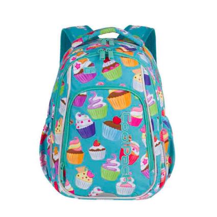 Mochila Escolar 38cm  Strike LED Cupcakes