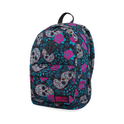 Mochila Escolar 42cm  Skulls and Roses com USB
