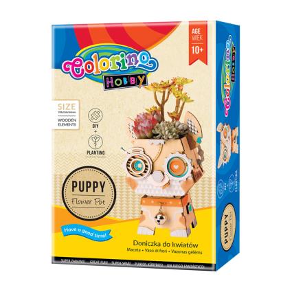 Puzzles 3D Vaso de Flores Cachorrinho 