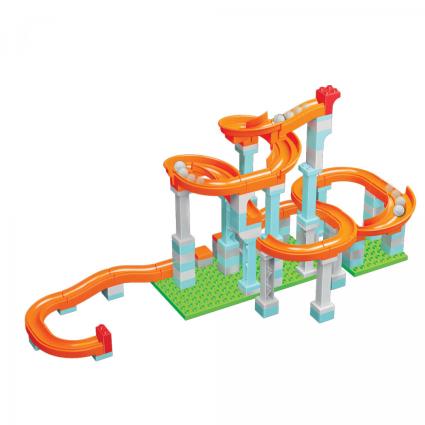 Pista Encaixes Roller Coaster 128 Blocos 