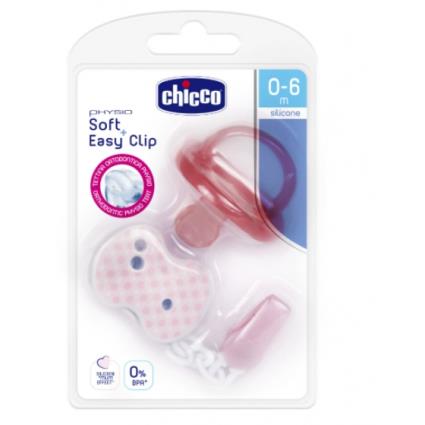 CHUPETA PHYSIO SOFT + CLIP GIRL 0-6 MESES