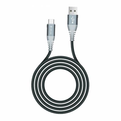 Cabo Shark  Supercharge Type-C 1.5M - Cinza