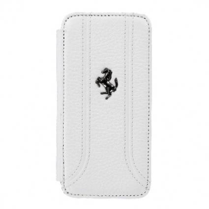 Flip Cover Ferrari iPhone 5 Branco - FEFFFLBKP5F