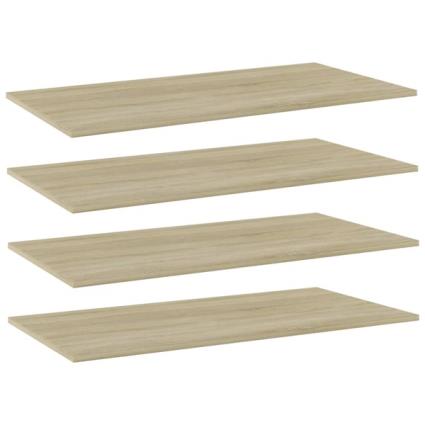 Prateleiras Estante 4pcs 80x30x1,5cm Contraplacado Cor Carvalho