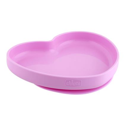 Prato Silicone Rosa