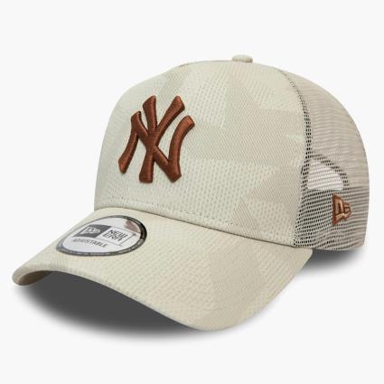 Boné  Multi Camo Trucker Ny Yankees - Bege - Homem