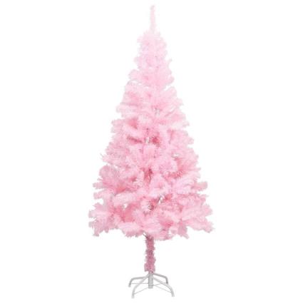 Árvore de Natal Artificial com Suporte 120 cm Pvc Cor-de-rosa