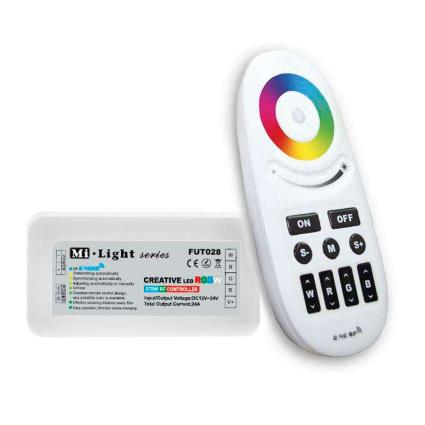 Controlador sincronizado rgbw-rf + comando