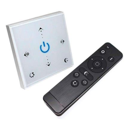Controlador dual táctil encastrar + comando à distancia rf