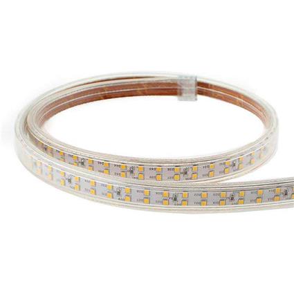 Fita led 220v smd2835 dupla 180led/m bobina 1 metro branco quente