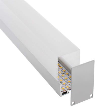 Kit - perfil aluminio masat para fitas led 1 metro