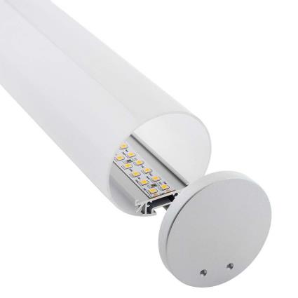 Kit - perfil aluminio baround para fitas led 1 metro