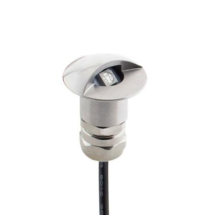 Foco pod led 1w rgb ip67 aço inox rgb