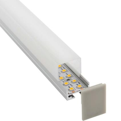 Kit - perfil aluminio alkal suspend 27mm para fitas led 1 metro