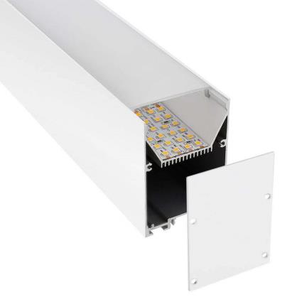 Kit - perfil aluminio serk para fitas led 2 metros branco