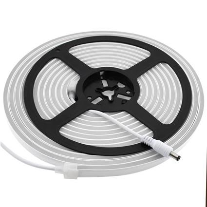 Led neon flex 6x12mm dc12v 120led/m 5m 100w vermelho