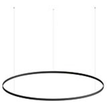 Luminária suspensa ring 95w ø1500mm preto branco neutro